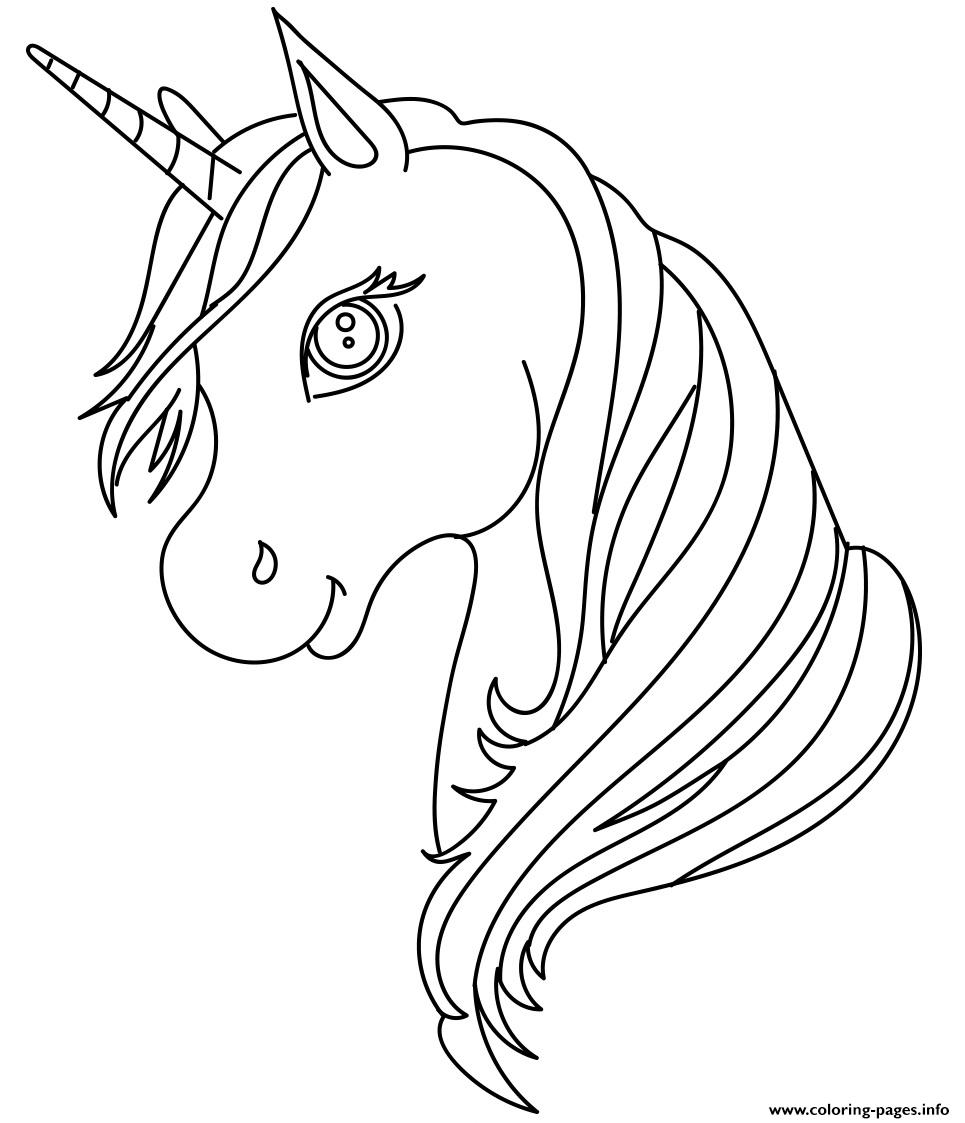 Free printable unicorn head template