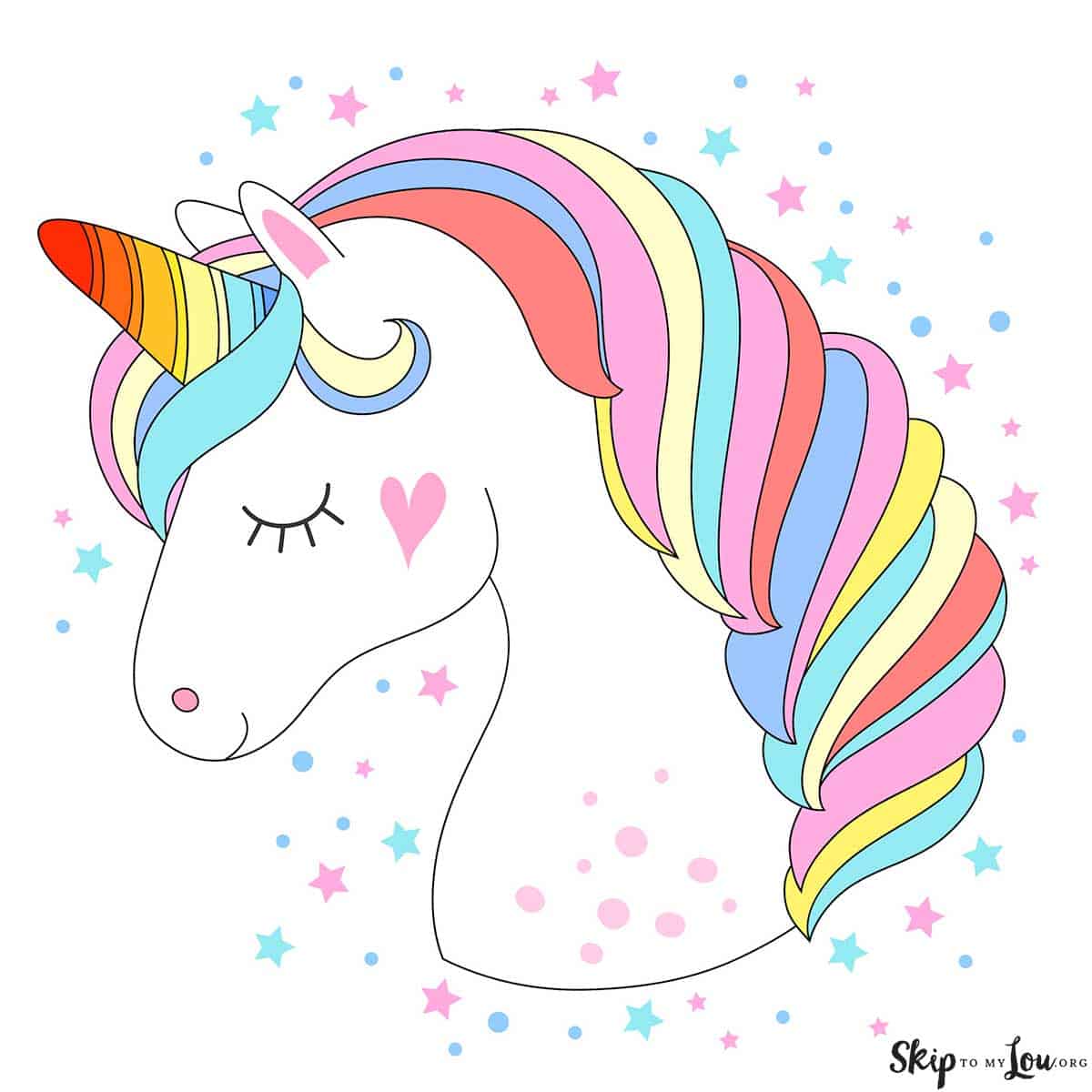 Magical unicorn coloring pages print for free skip to my lou