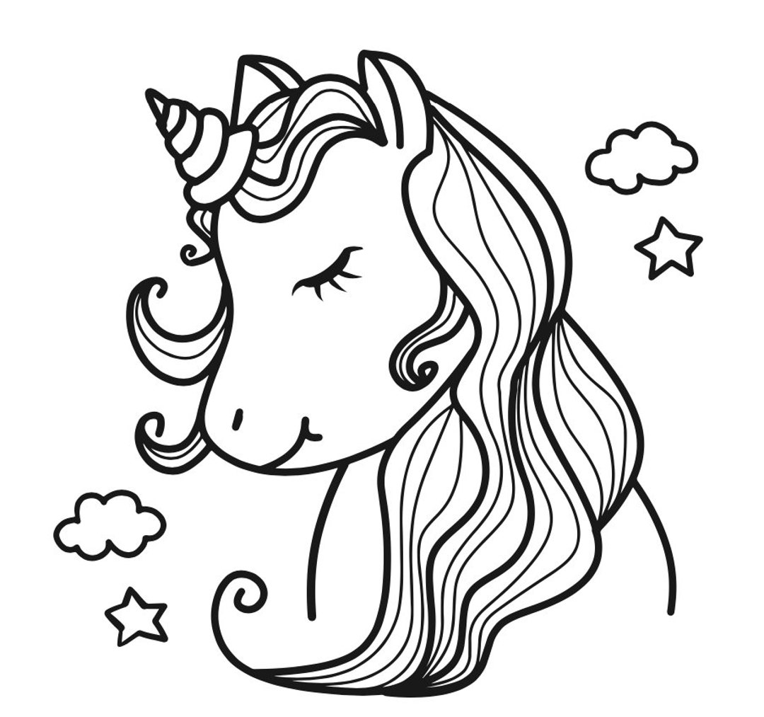 Unicorn coloring pages instant download