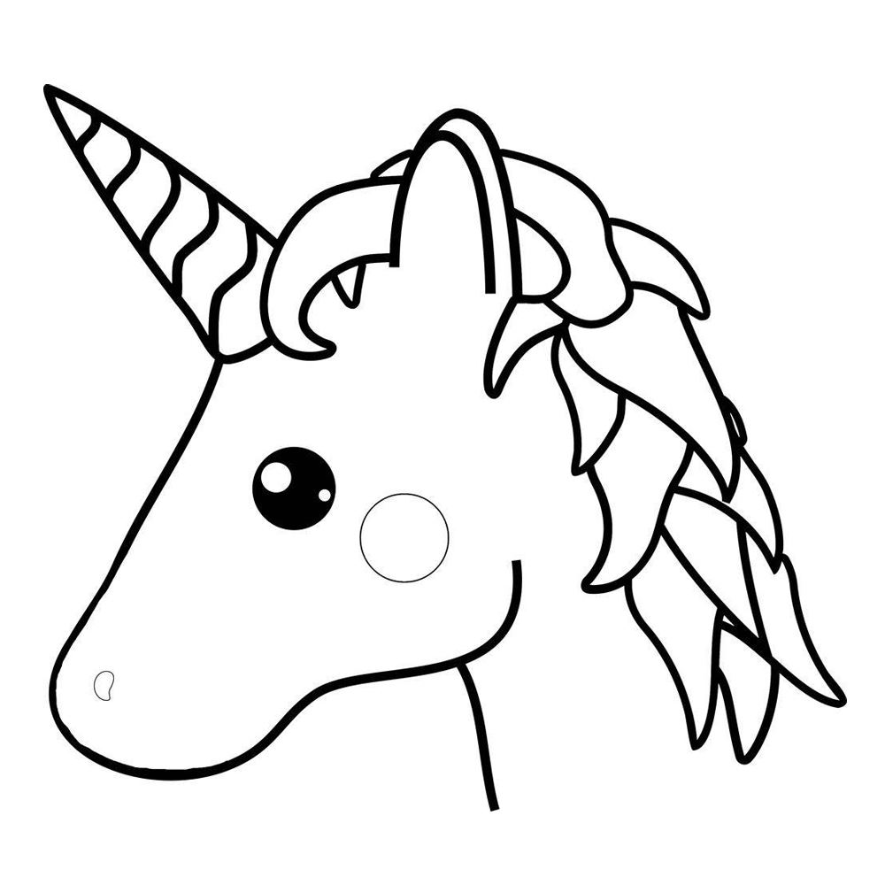 Unicorn head outline unicorn line art line drawing