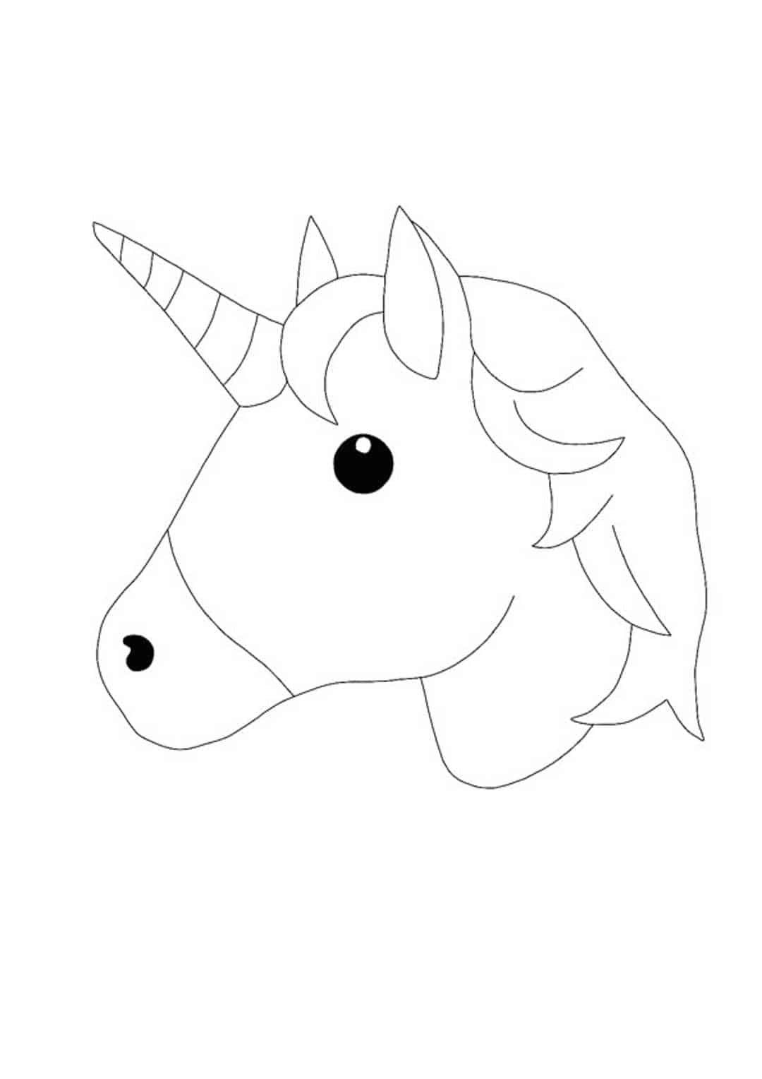 Unicorn head coloring pages