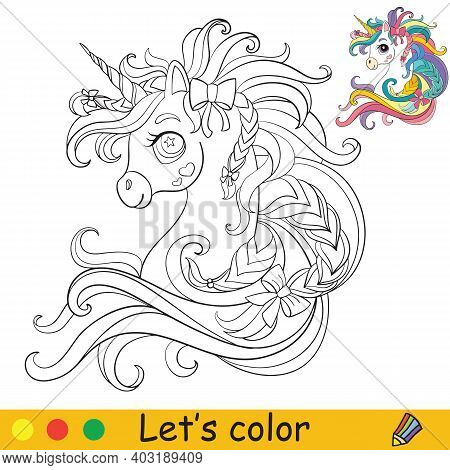 Cute unicorn head vector photo free trial bigstock