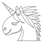 Unicorn head coloring page free printable coloring pages