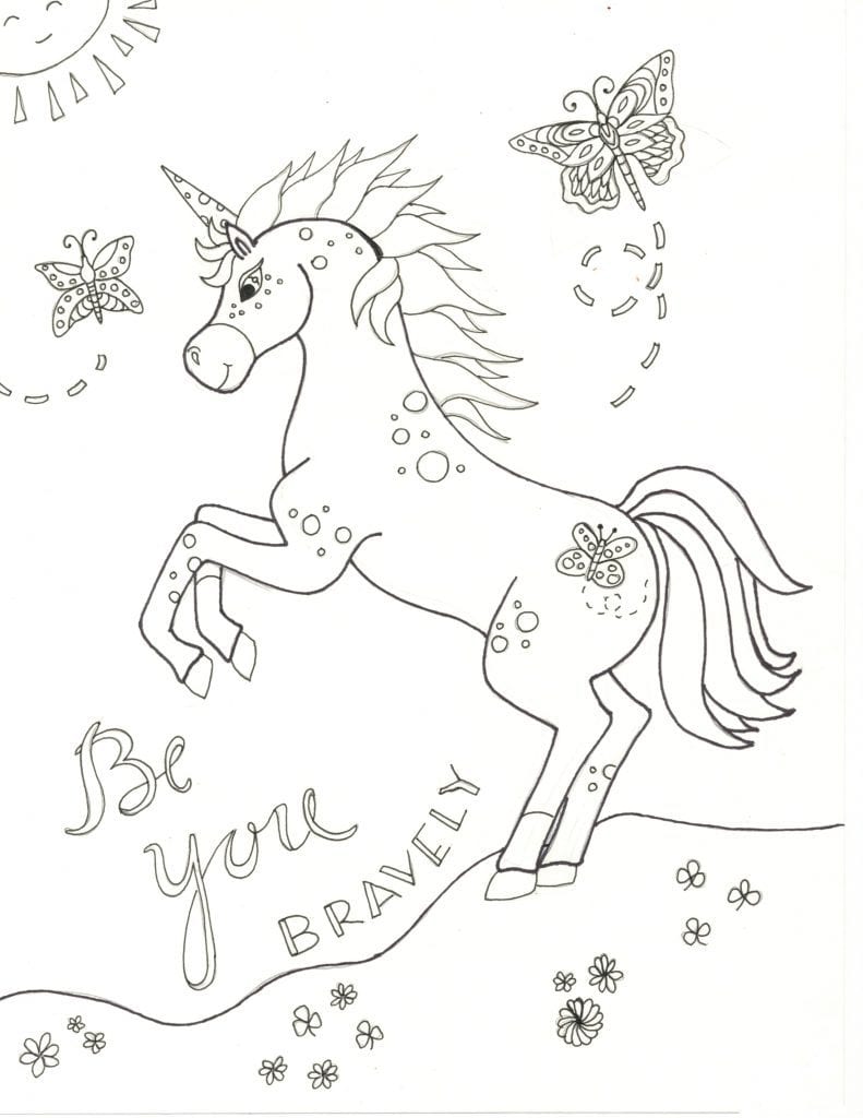 Unicorn coloring pages raising smart girls