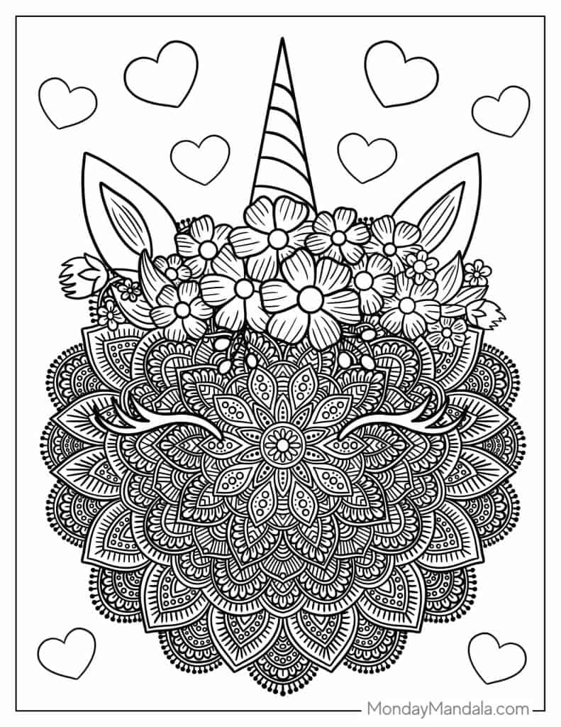 Unicorn coloring pages free pdf printables