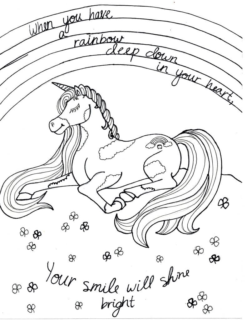 Unicorn coloring pages raising smart girls