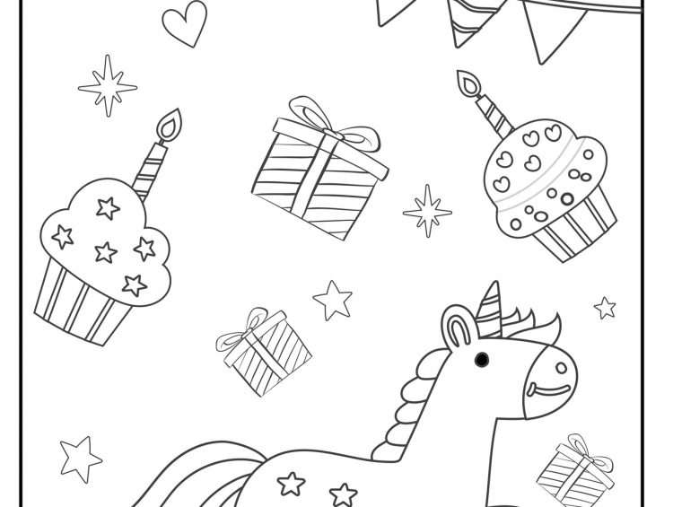 Free unicorn coloring pages pdf