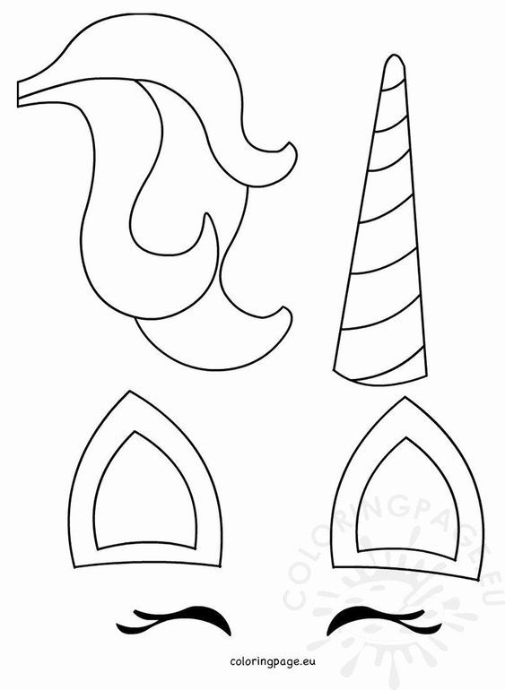 Unicorn horn coloring page