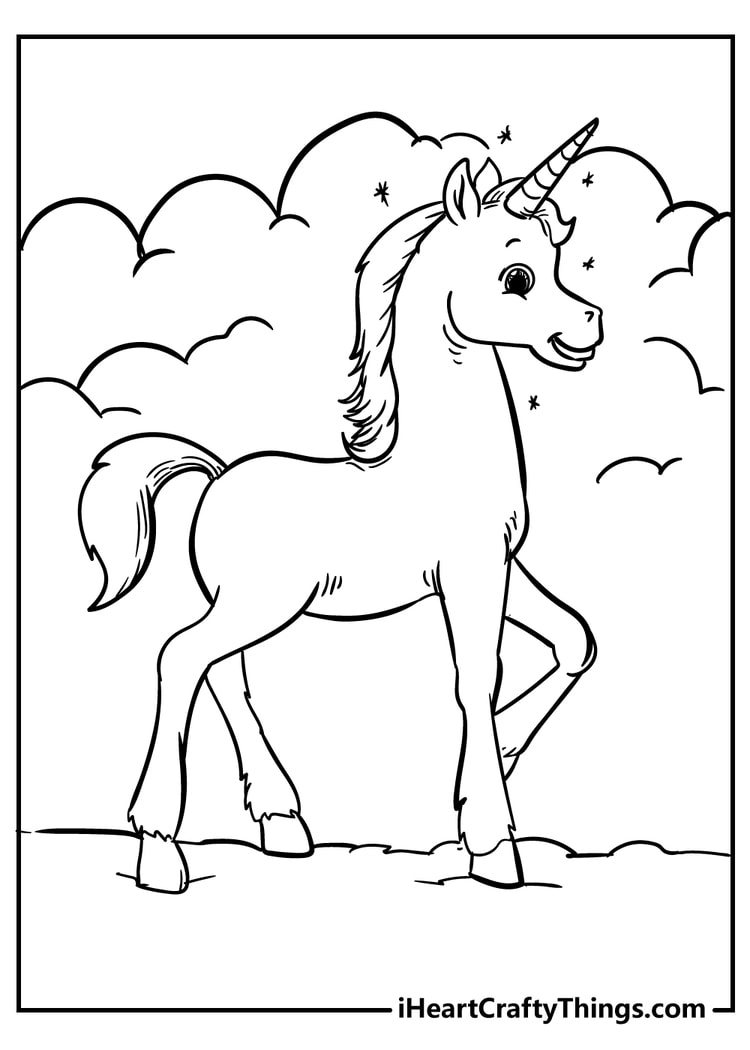 Unicorn coloring pages free printables