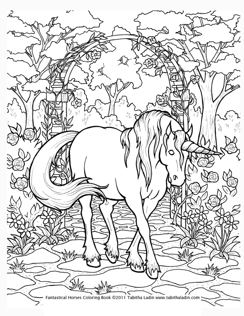 Unicorn coloring page by equustenebriss on