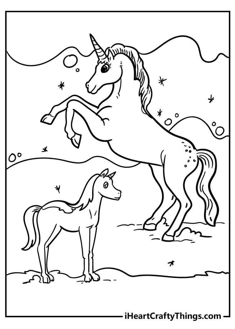 Unicorn coloring pages free printables