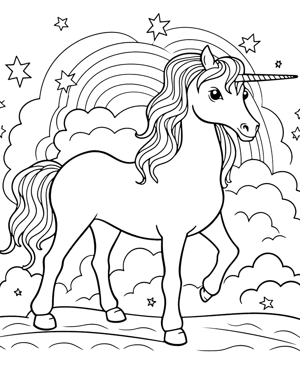 Horse coloring pages free printable sheets