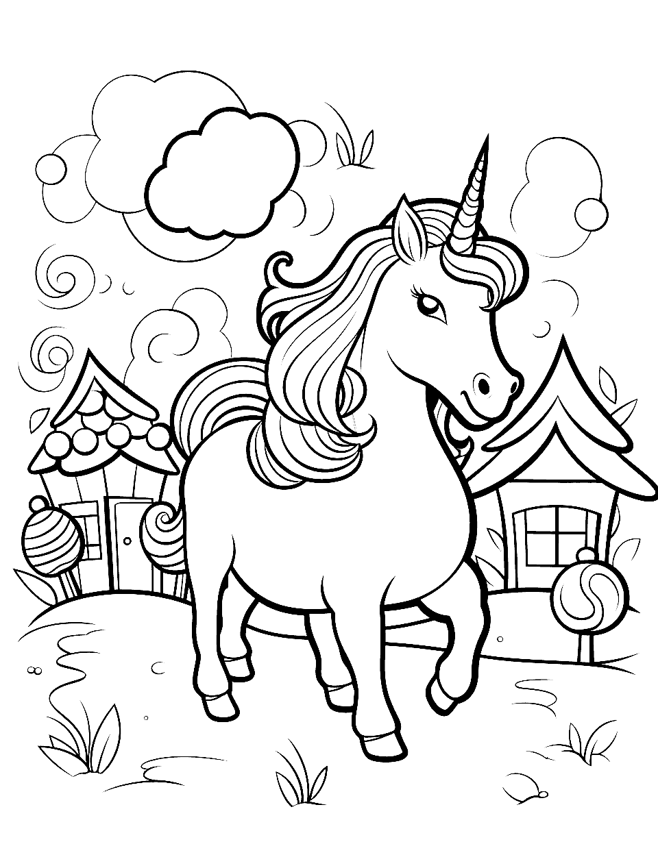 Unicorn coloring pages free printable sheets