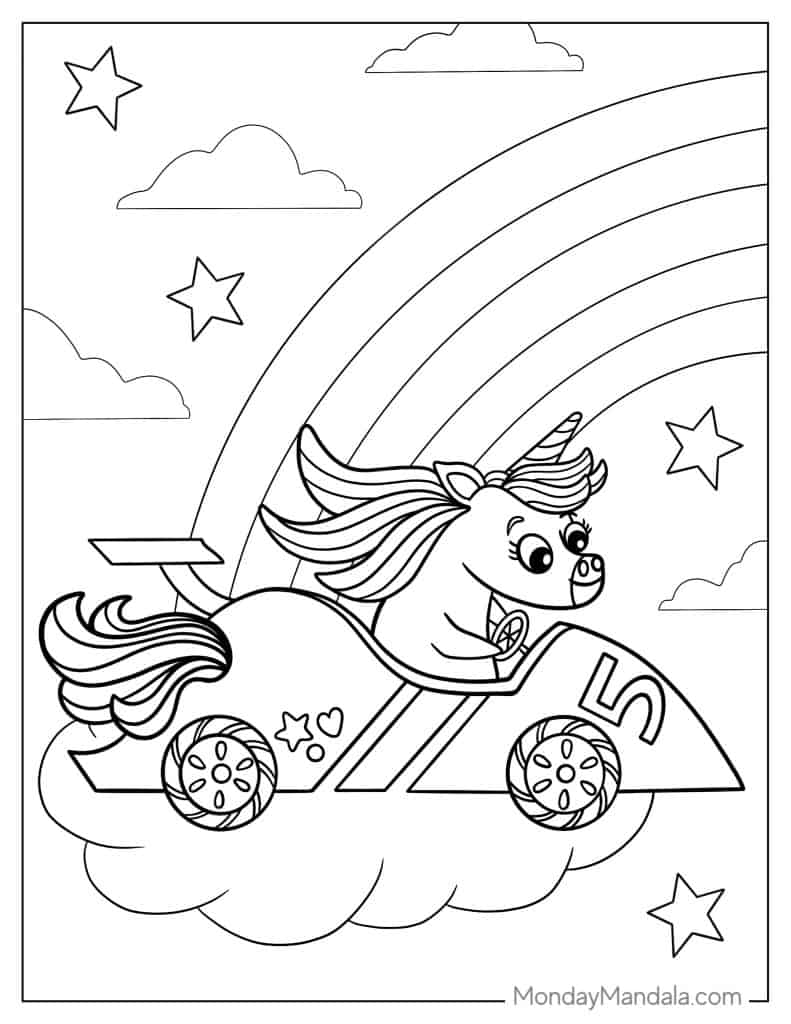 Unicorn coloring pages free pdf printables