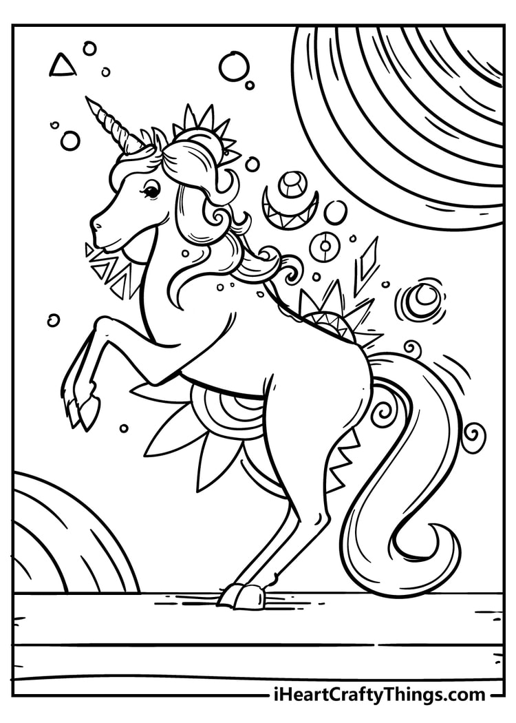 Unicorn coloring pages free printables