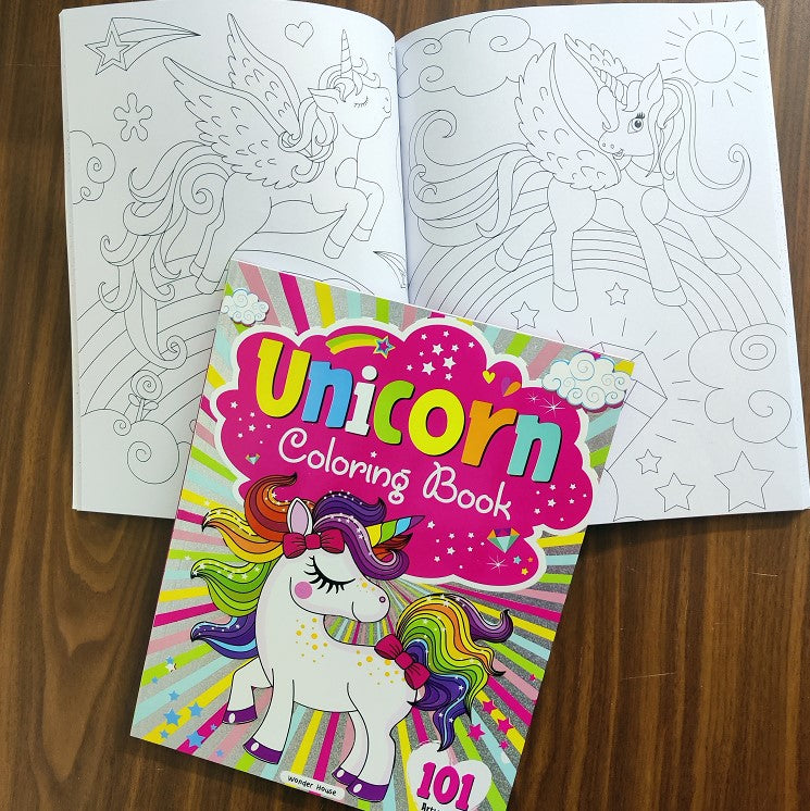 Unicorn colouring book fun activity colouring book for children by wonder house books â