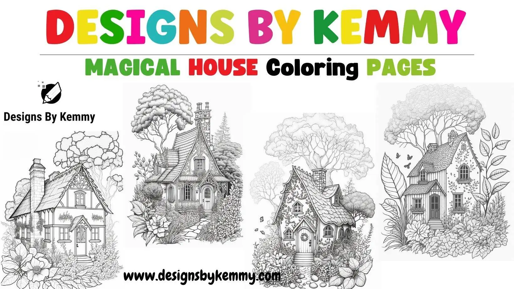 Magical house coloring pages