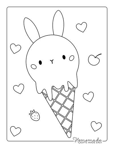 Ice cream coloring pages for kids adults