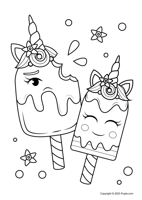 Ðï two unicorn ice creams