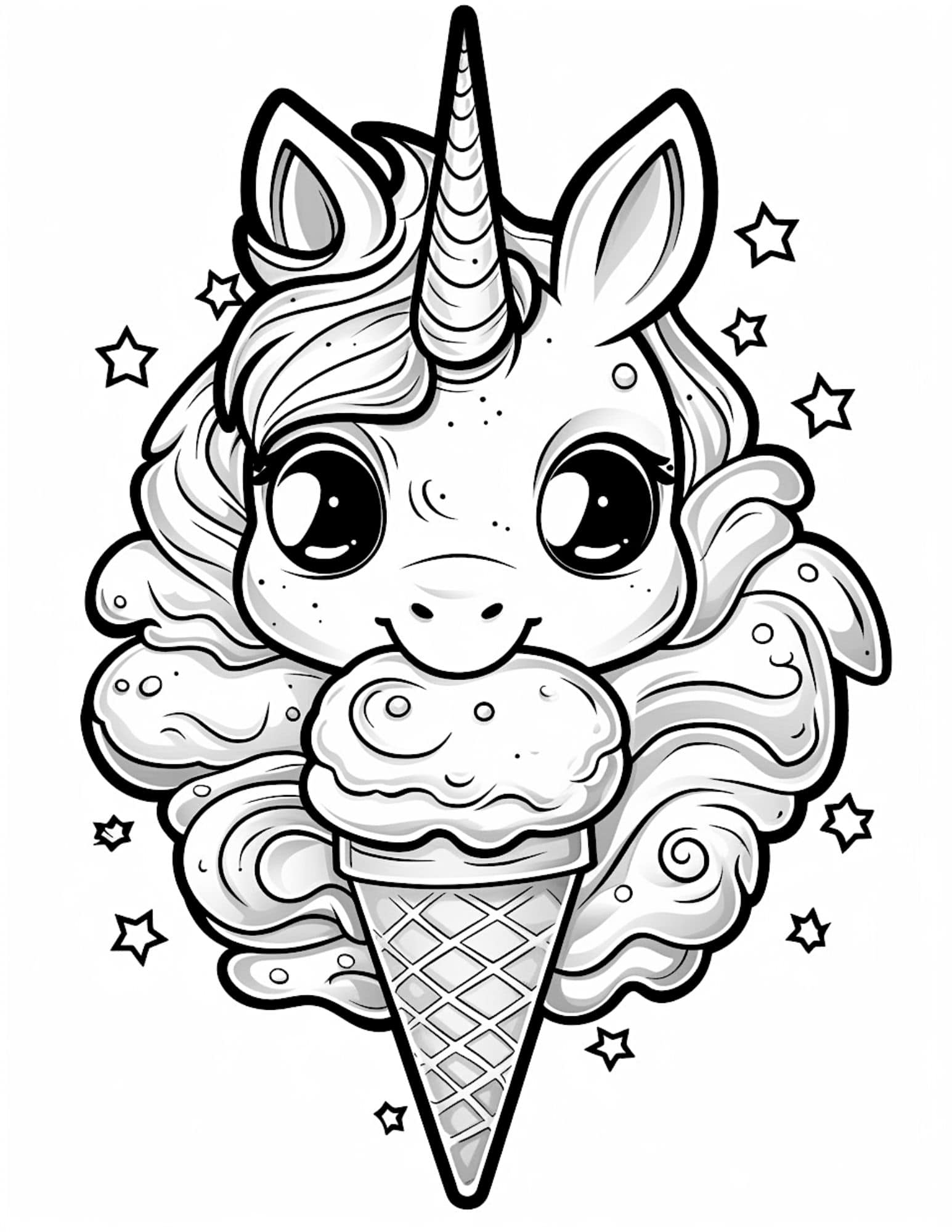 Magical unicorn coloring pages for kids and adults