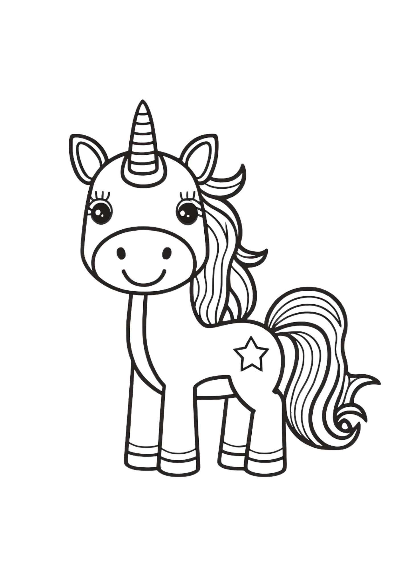 Magical unicorn coloring pages to download and print