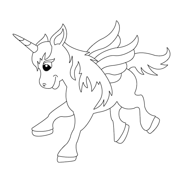 Unicorn kawaii coloring pages