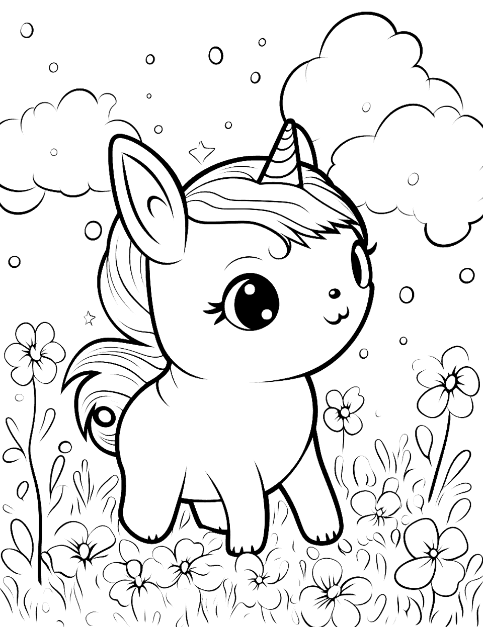 Kawaii coloring pages free printable sheets