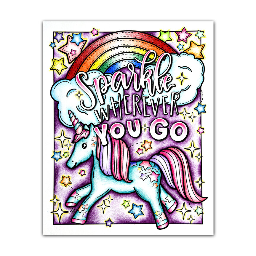 Unicorn coloring page