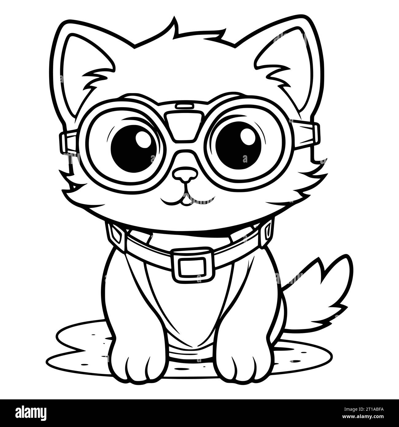 Cute cat coloring pages easy hi