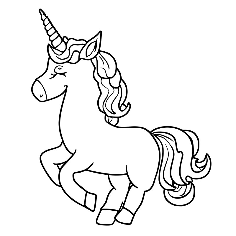 Cute unicorn coloring pages for kids and toddlers png images eps free download