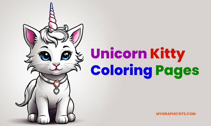 Printable unicorn kitty coloring pages magical unicorn cats pdf