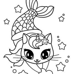 Kittycorn coloring pages printable for free download