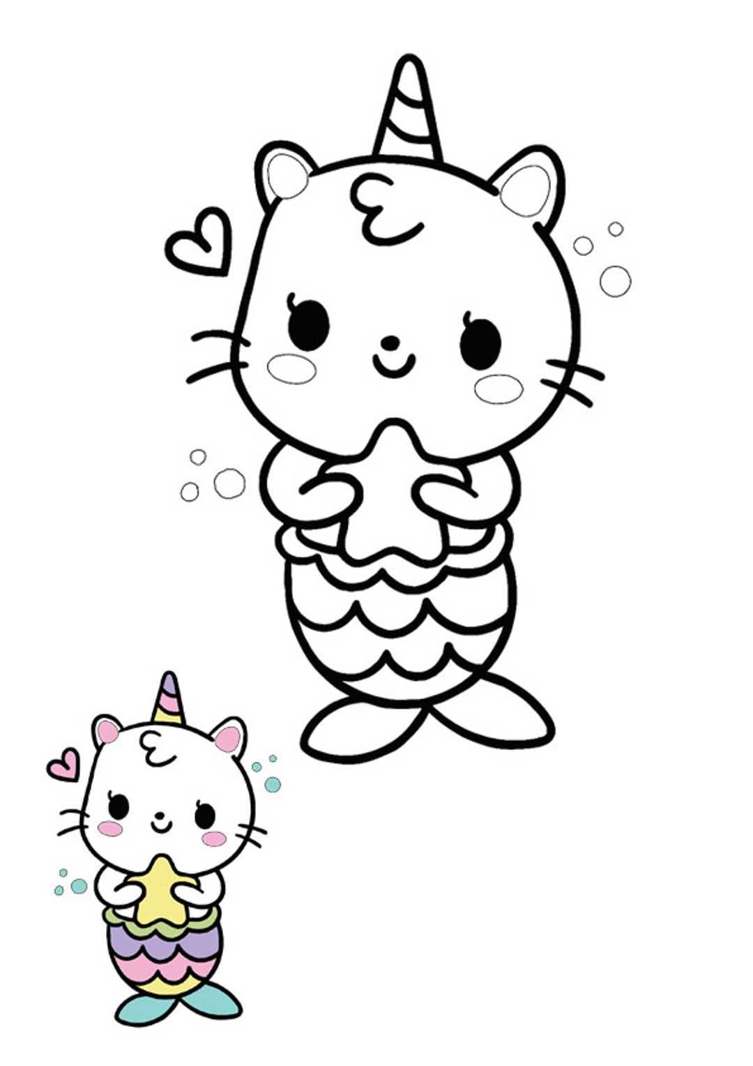 Unicorn mermaid coloring pages cat coloring book mermaid coloring pages cute coloring pages