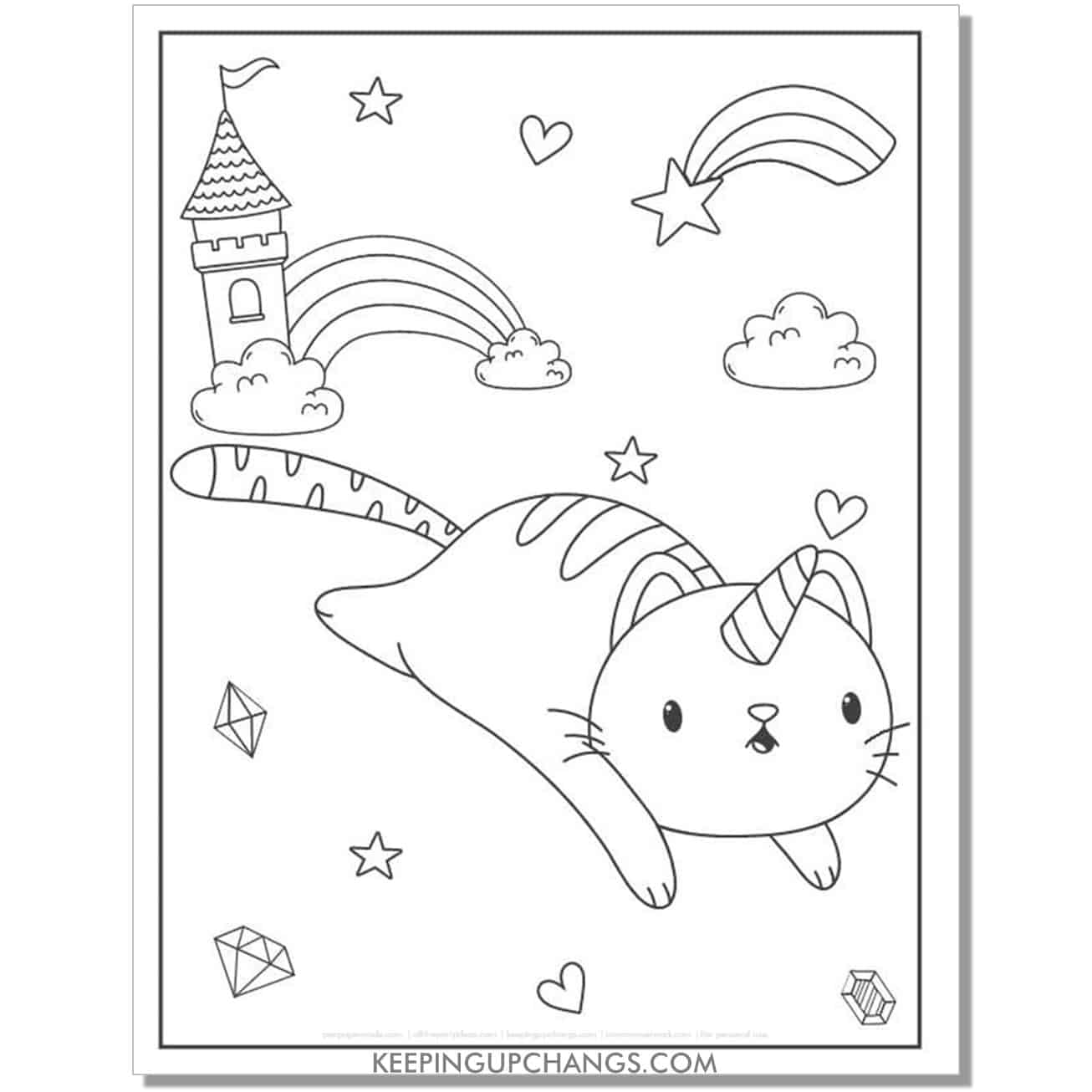 Free cat unicorn coloring pages sheets popular printables