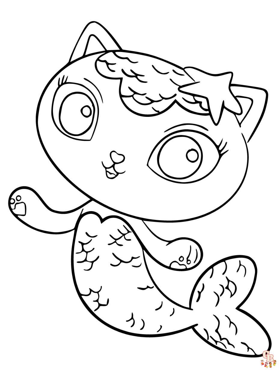 Printable mermaid coloring pages for kids