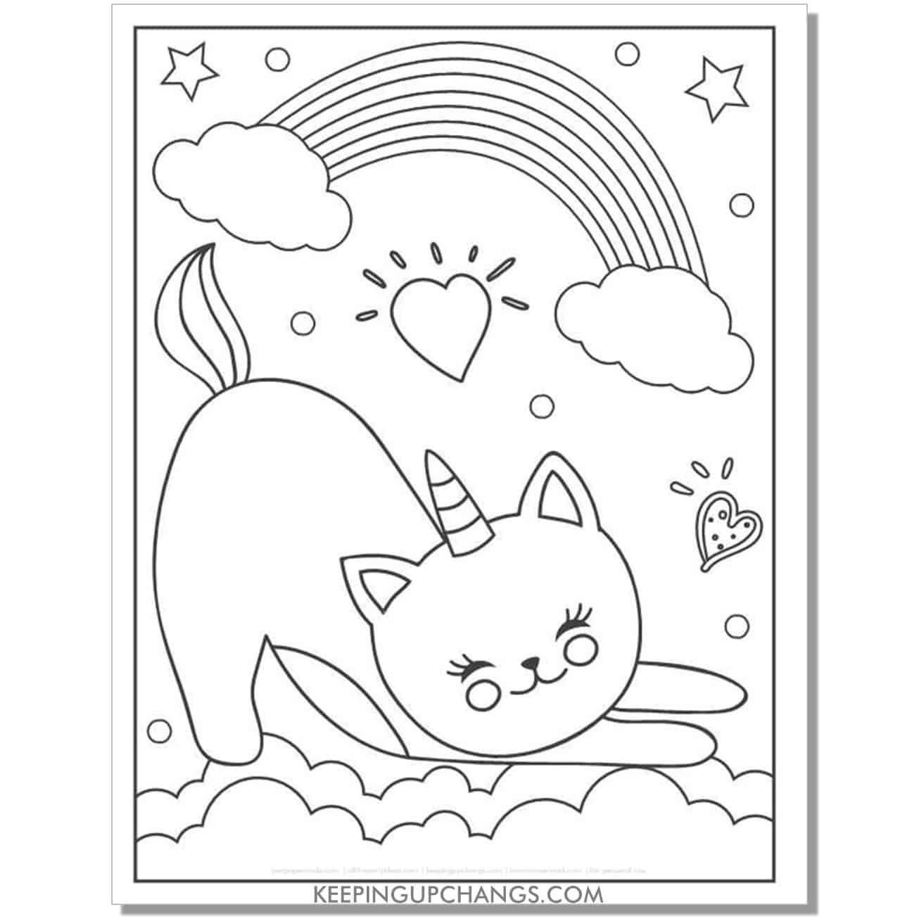 Free cat unicorn coloring pages sheets popular printables