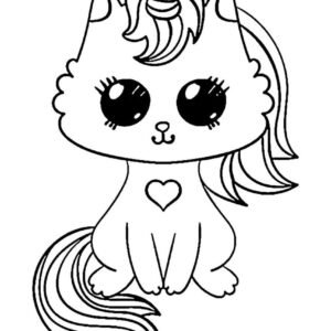 Unicorn cat coloring pages printable for free download