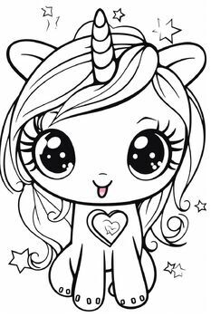 Cute unicorn coloring pages for kids by knowledge and teaching toolbox