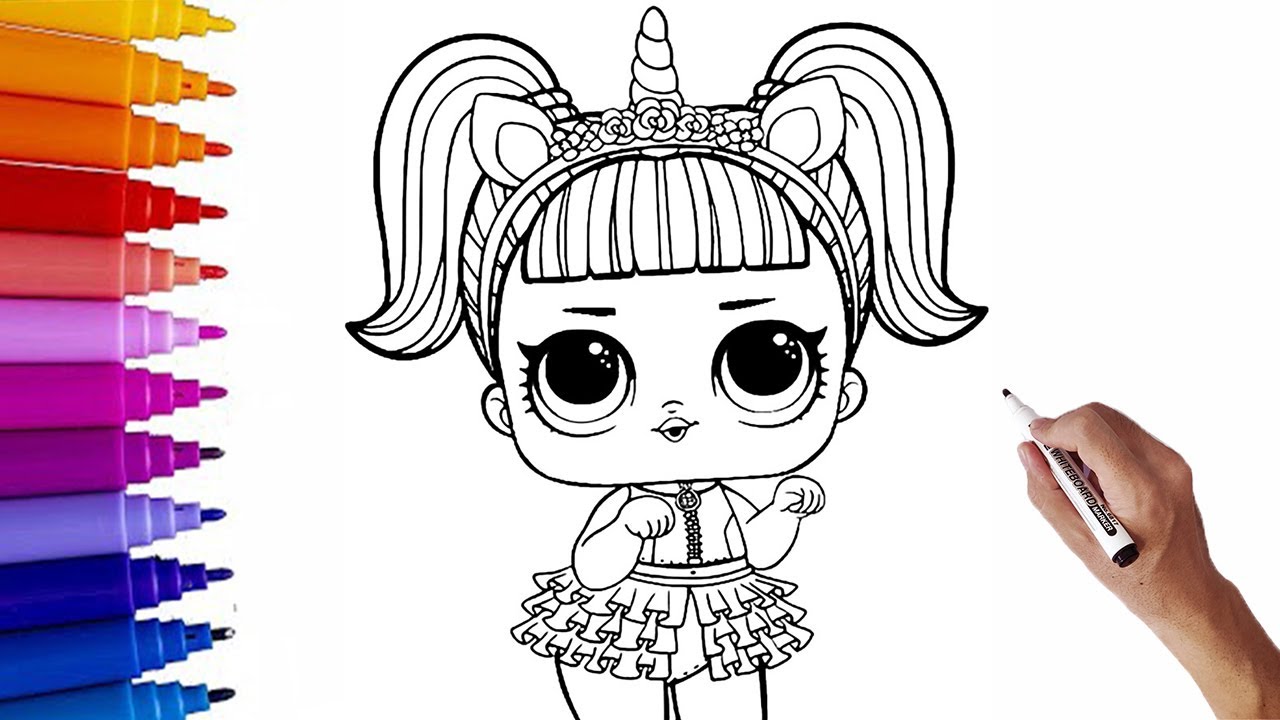 Drawing and coloring lol surprise doll