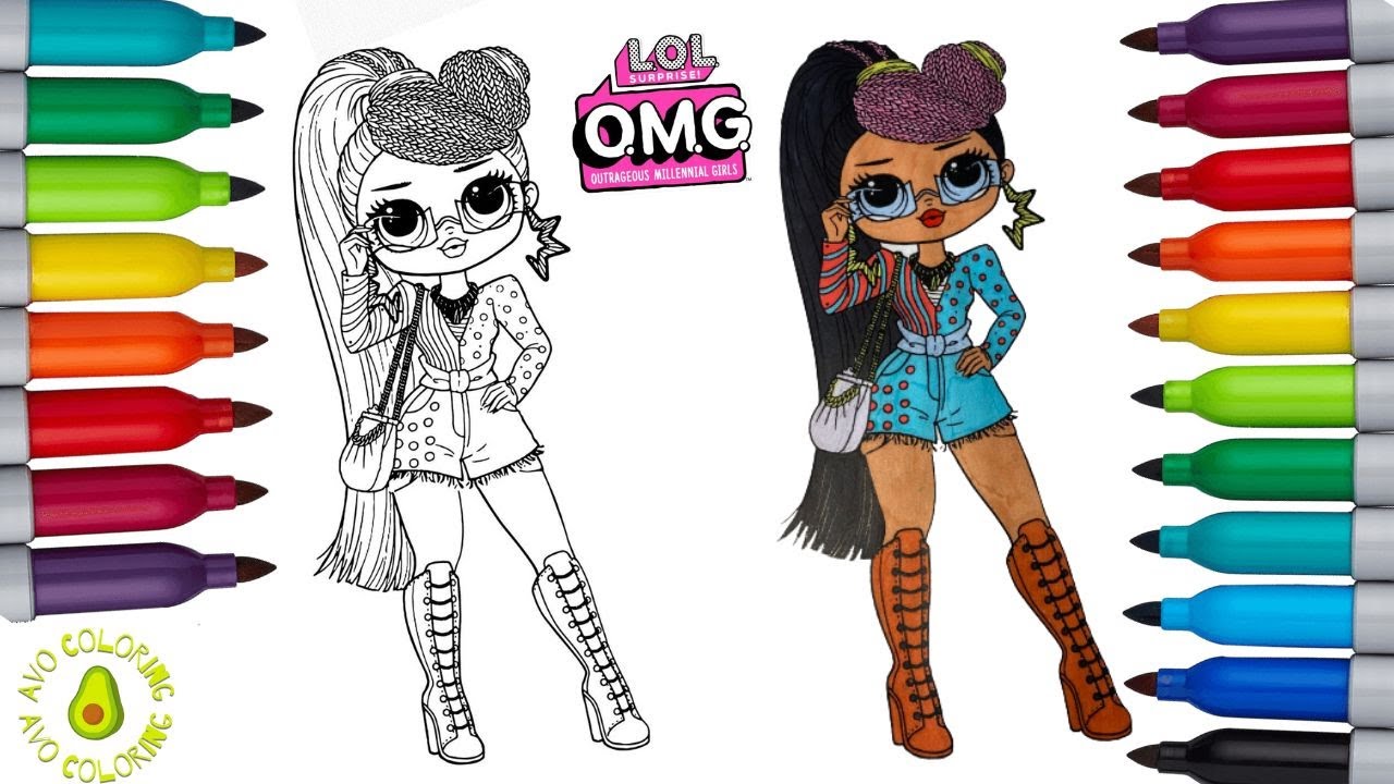 Lol surprise omg dolls coloring book pages coloring pages lol omg