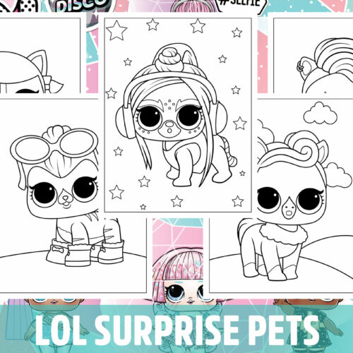 Lol surprise pets coloring pages for kids girls boys teens birthday school activity made by teachers