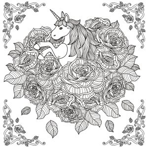 Unicorn mandala by kchung