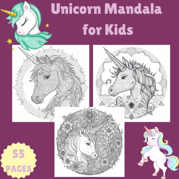 Unicorn mandala for kids made by teachers