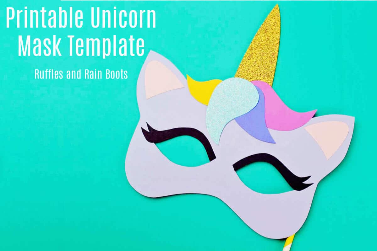 Free printable unicorn mask and coloring page