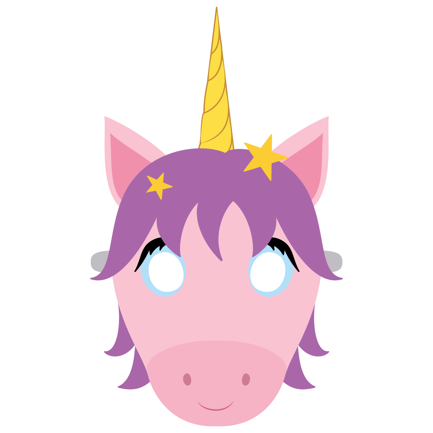 Unicorn mask template free printable papercraft templates