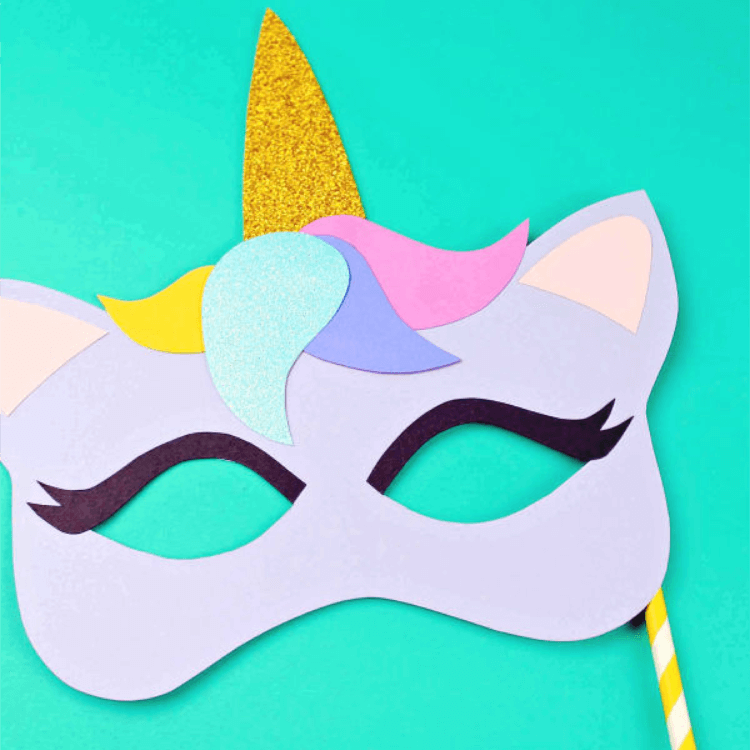 Free printable unicorn mask and coloring page