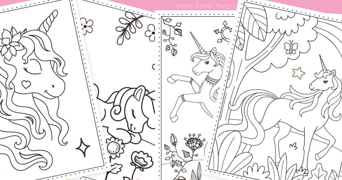 Free printable unicorn coloring pages for kids