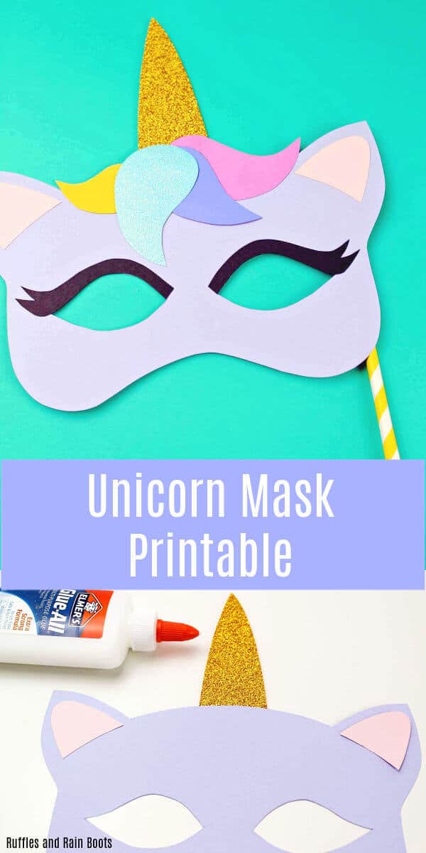 Free printable unicorn mask and coloring page