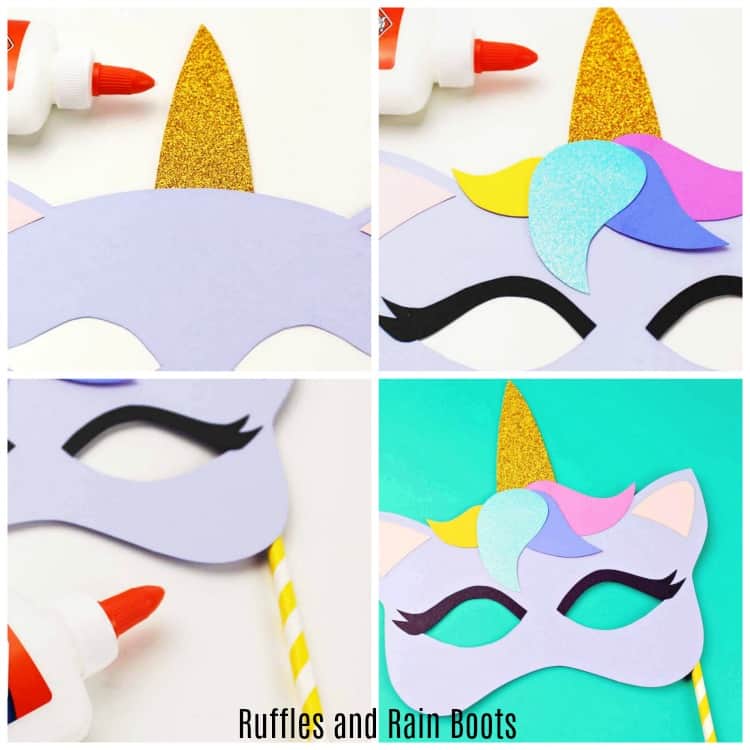 Free printable unicorn mask and coloring page