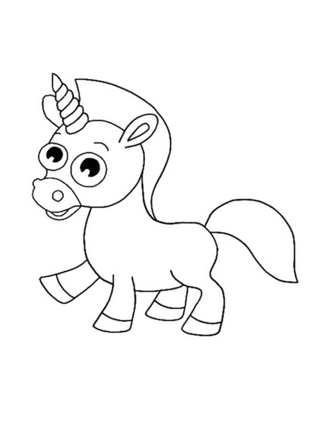 Baby unicorn coloring pages